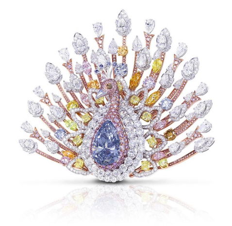 Peacock Brooch