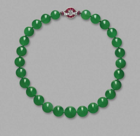 Hutton-Mdivani Jadeite Necklace
